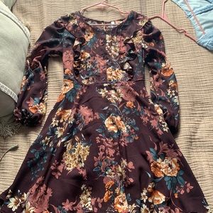 Xhilaration purple long sleeve dress